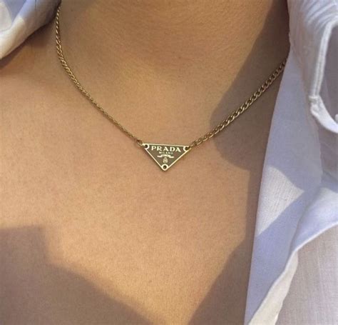 gold and white prada necklace|prada necklace price.